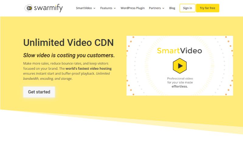 Swarmify ฟรี CDN สำหรับ WordPress