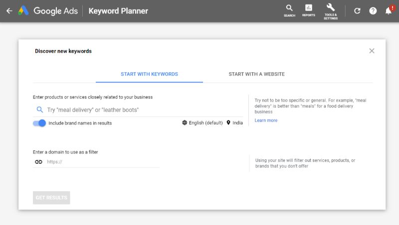 Google Keyword Planner Outil de création de mots clés gratuit