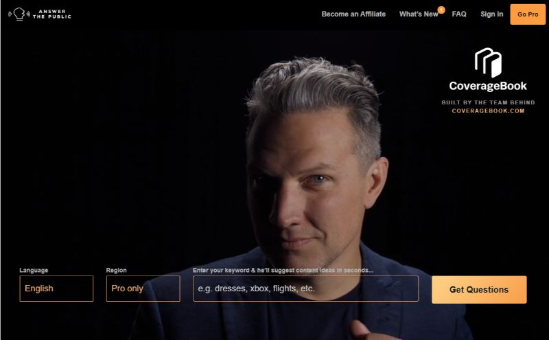 Outil de mots clés gratuit AnswerThePublic