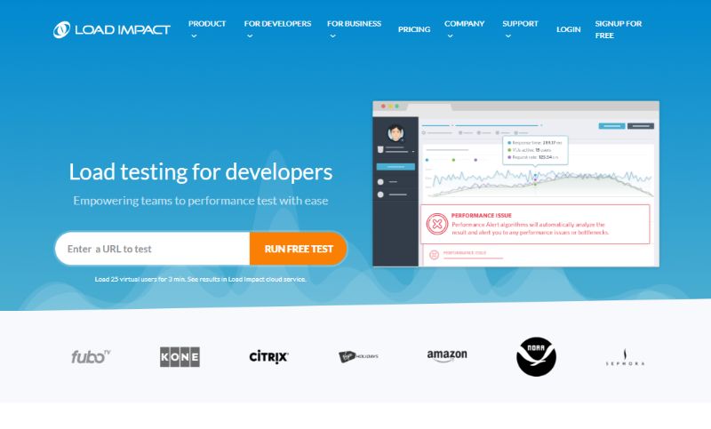 LoadImpact-WordPress-strumento di test di velocità