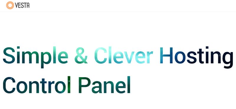 Panel de control de alojamiento web de VestaCP