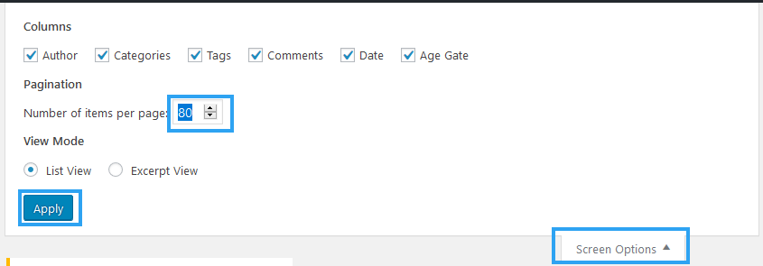 Wix 投稿画面オプションの更新