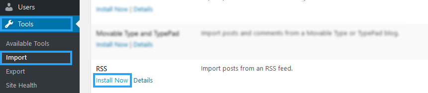 Wix RSS フィードをインストールする