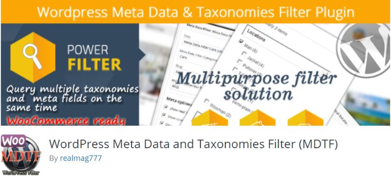 MDTF WooCommerce 製品フィルター プラグイン