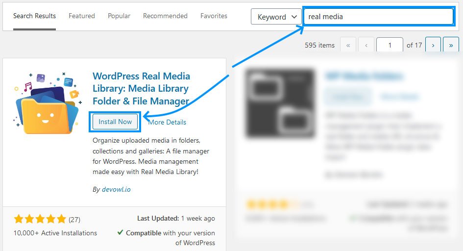 워드프레스 리얼 미디어 라이브러리 설치