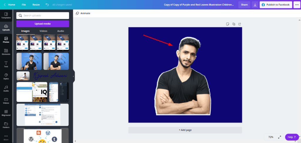 Canva-Highlight-Effekt – Ändern Sie den Hintergrund und passen Sie Bilder an