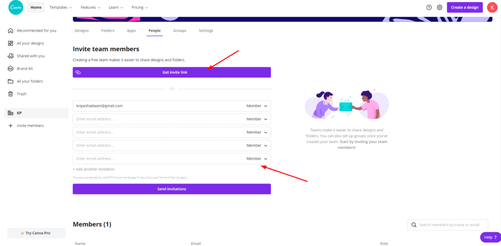 Команды Canva