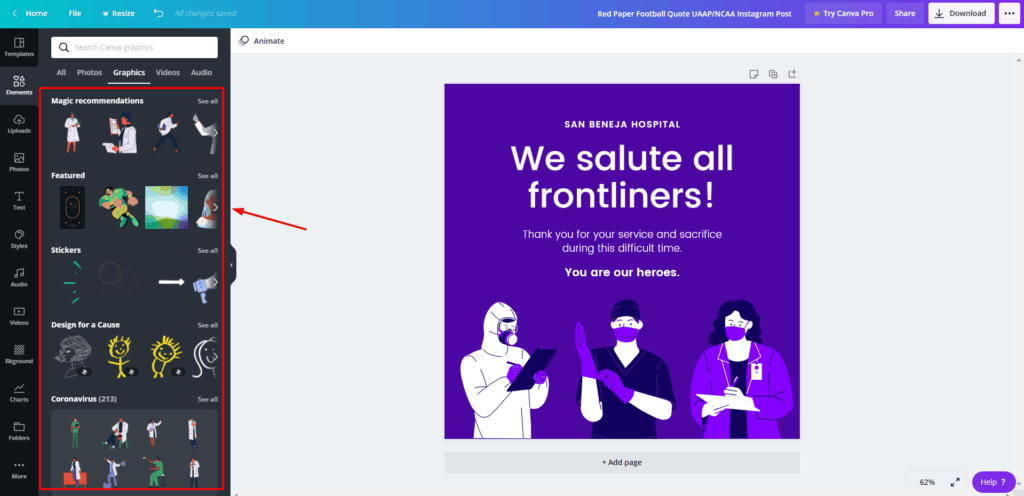 Бесплатные элементы Canva