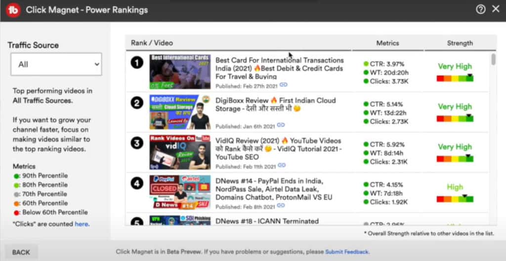 TubeBuddy Click Magnet
