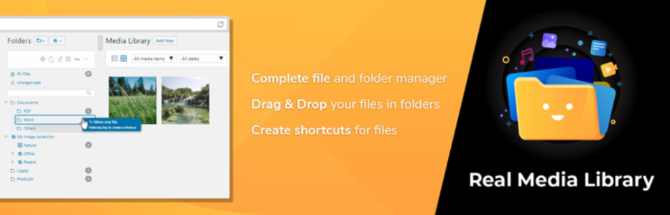 Bibliothèque de médias réels WordPress