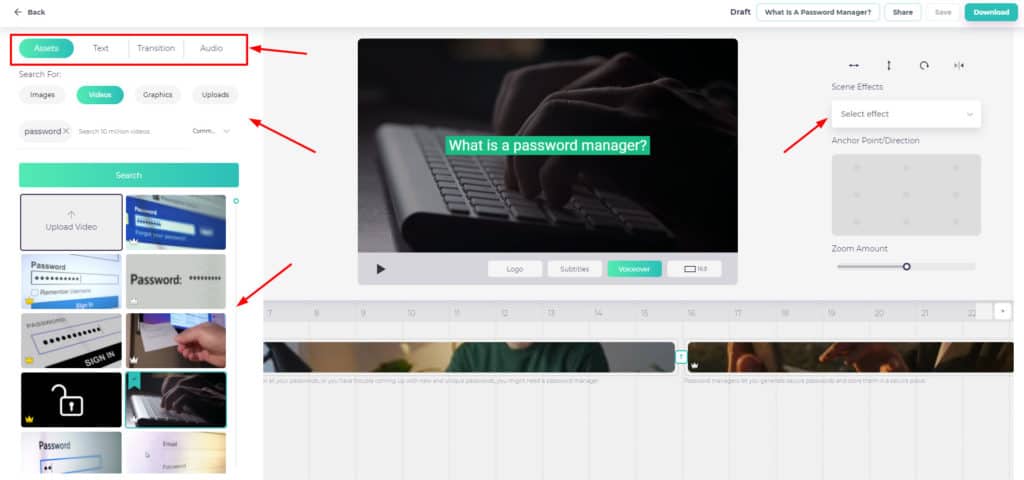 Tabloul de bord pentru producătorul video