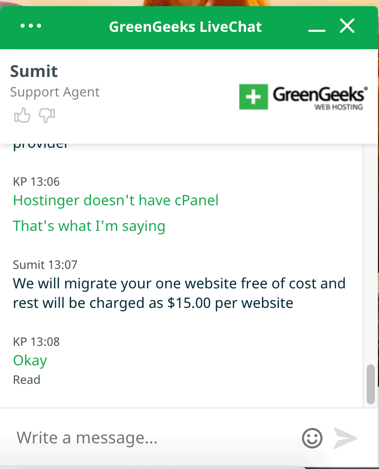 Migración de GreenGeeks