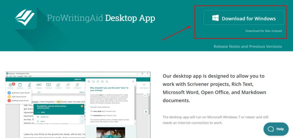 Aplikasi Desktop ProWritingAid