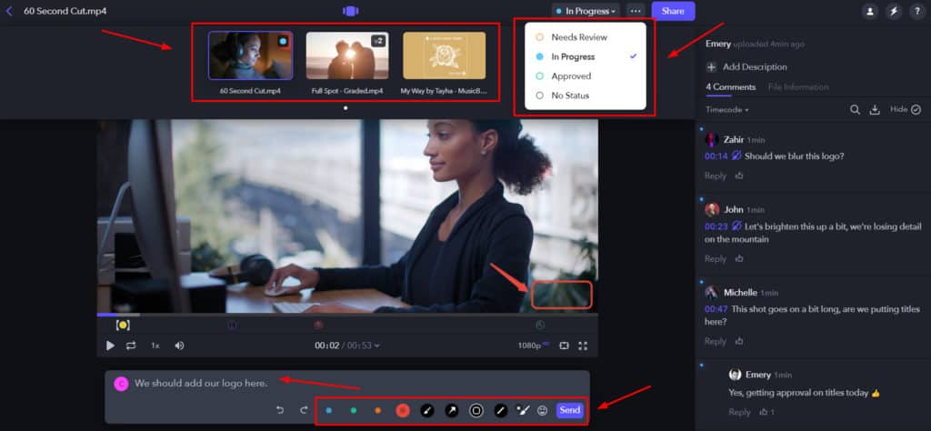 Frame.io geri bildirimi