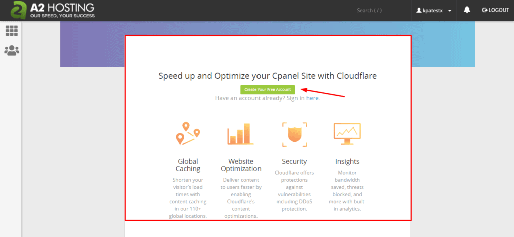 Criar conta Cloudflare