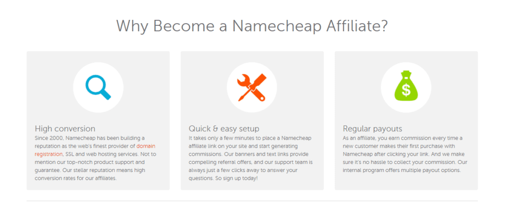 Namecheap'in ortaklık programı