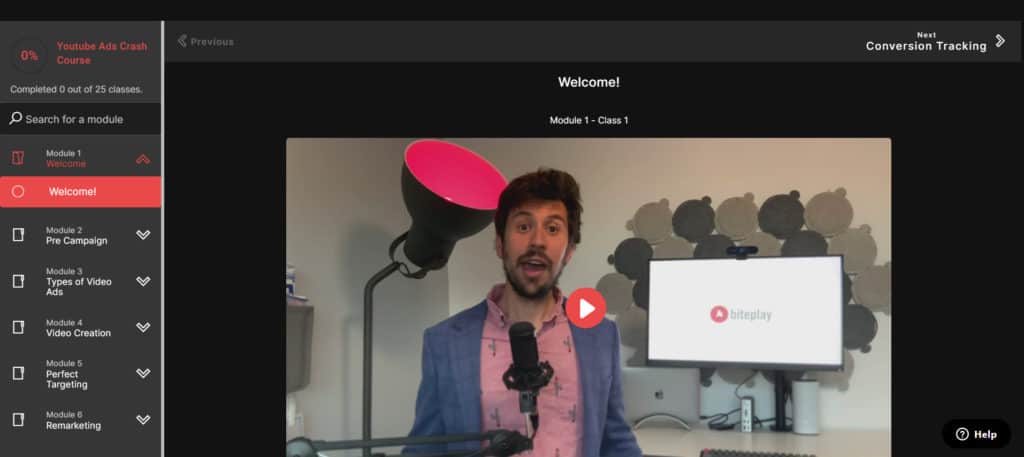 Curs de reclame YouTube Biteplay
