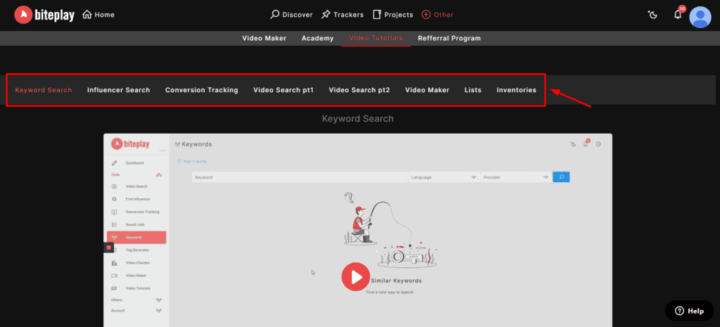 Tutoriale video Biteplay