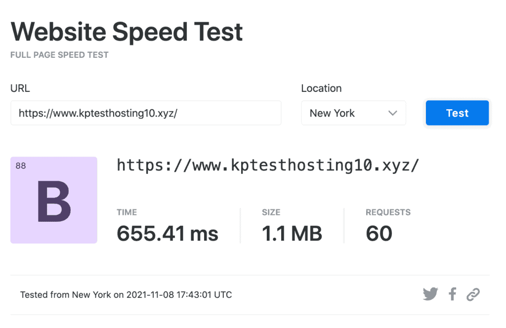 Scala 托管 Speeds - 纽约(使用 Litespeed 缓存)