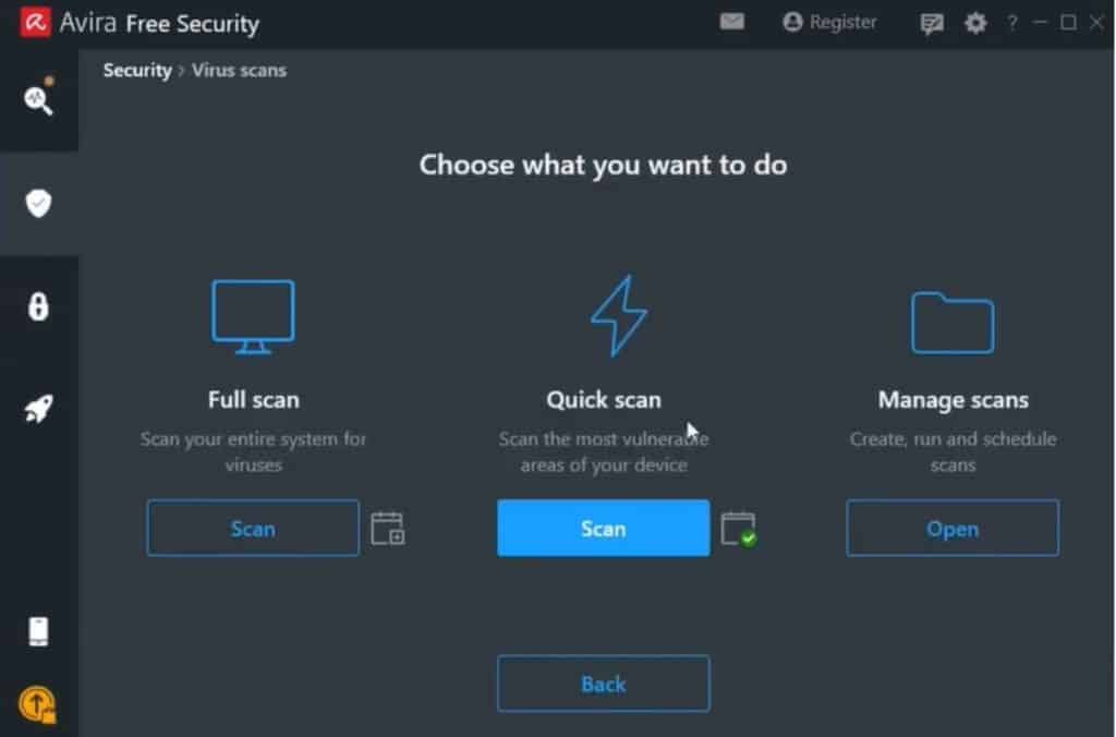 Tryby skanowania w Avira Antivirus