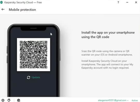 Ochrona mobilna w Kaspersky Antivirus