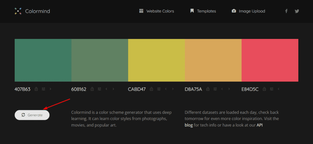 Как использовать Colormind