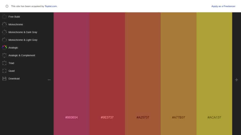 Цветовые схемы в Colorcode