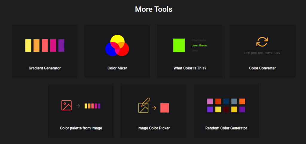 Дополнительные инструменты в Color Designer