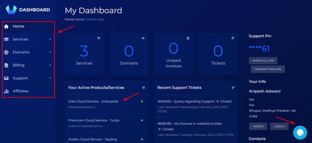 Пользовательский интерфейс SiteCountry