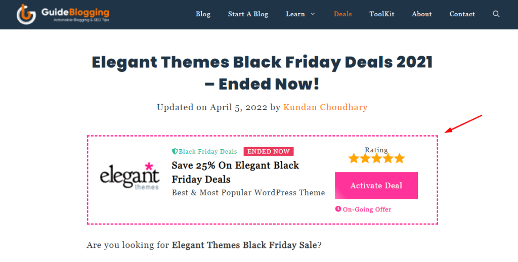 GuideBlogging-Demo-Website