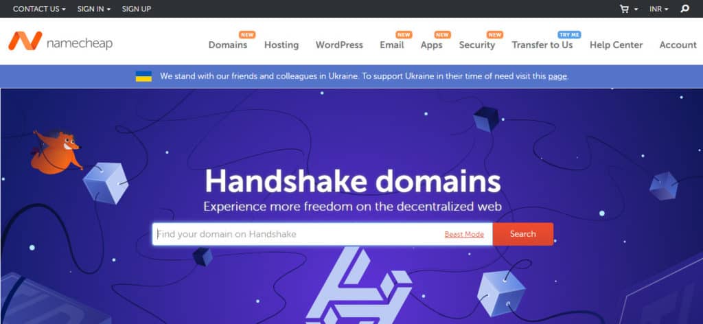 Domain Handshake Namecheap