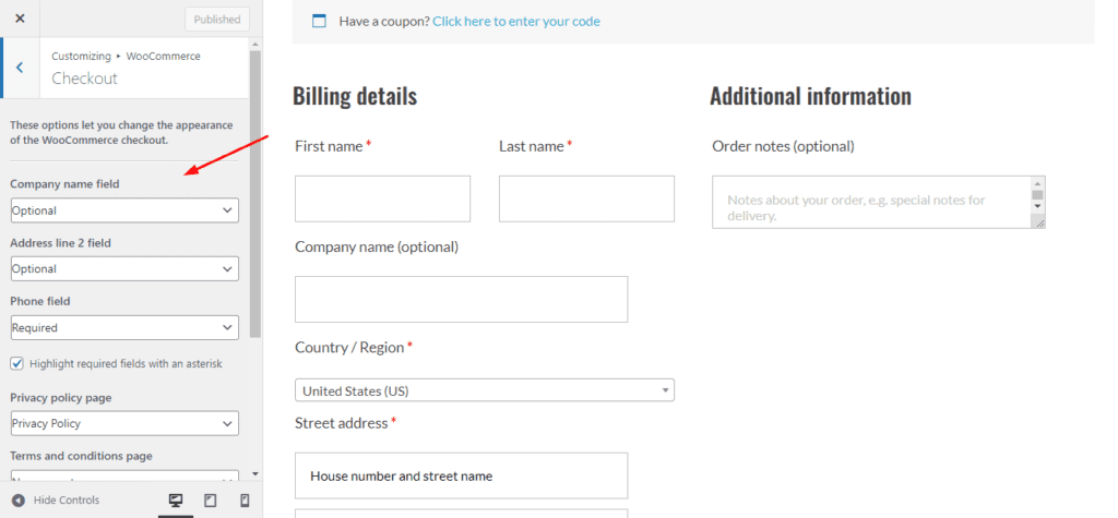 Phlox eCommerce-Optionen