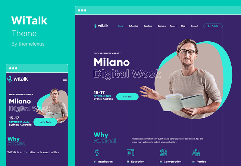 WiTalk Teması - Etkinlik ve Konferans WordPress Teması