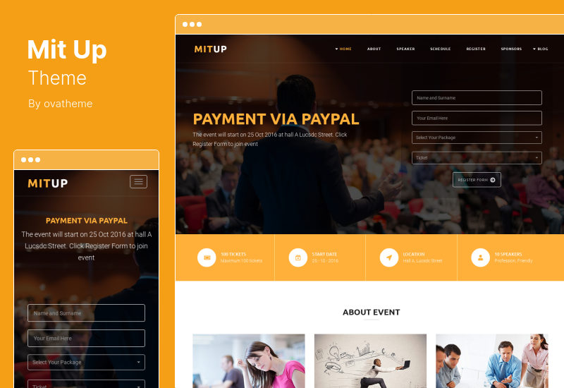 MitUp Theme - Etkinlik ve Konferans WordPress Teması