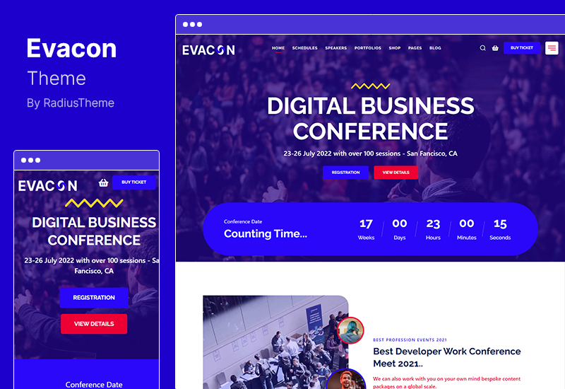 Evacon Theme - Etkinlik ve Konferans WordPress Teması