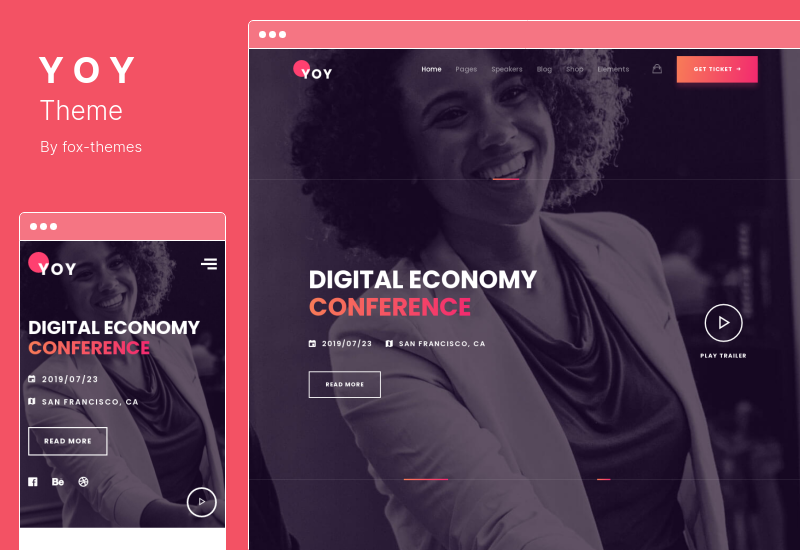 YOY Teması - Etkinlik ve Konferans WordPress Teması