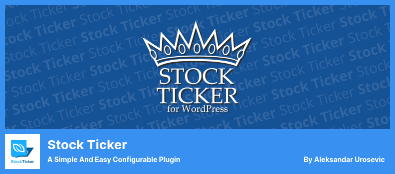 Stok Ticker Eklentisi - Basit ve Kolay Yapılandırılabilir Bir Eklenti