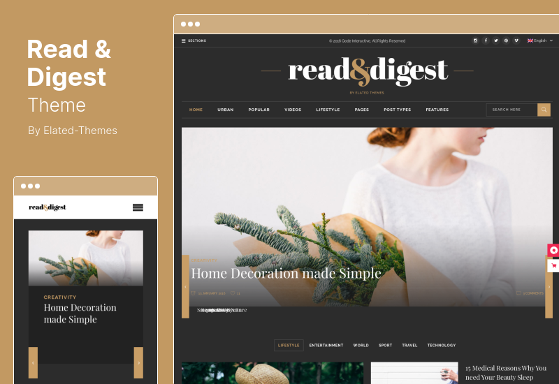 Thème Read & Digest - Thème WordPress pour journaux