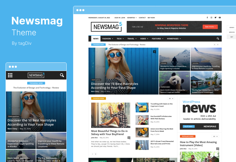 Thème Newsmag - Thème WordPress pour journaux et magazines