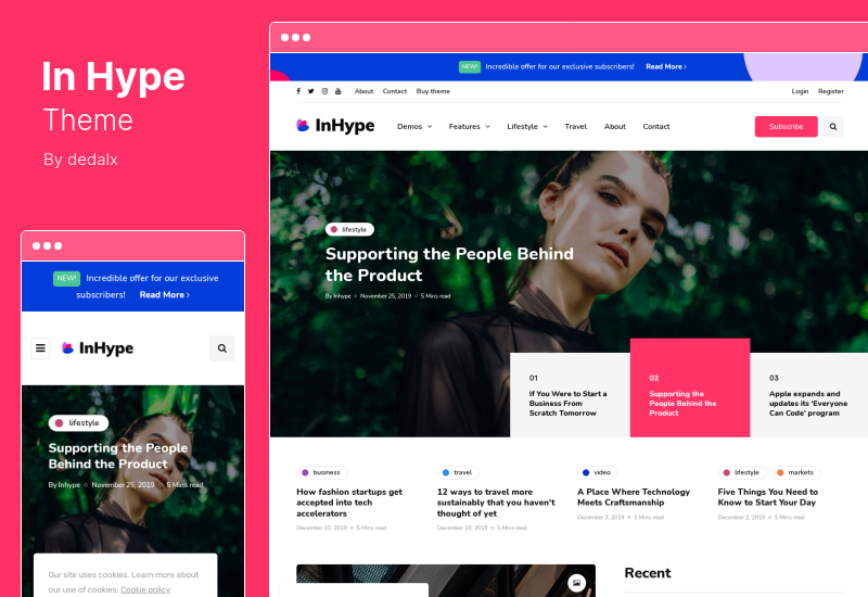 Thème InHype - Thème WordPress pour blogs et magazines