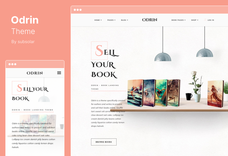 Odrin-Theme – WordPress-Thema für Buchverkauf und Autoren