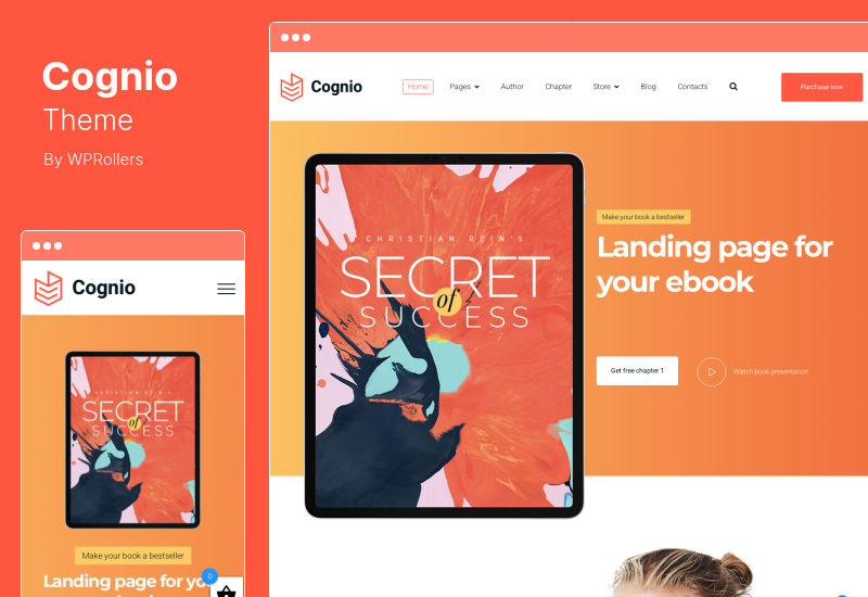 Cognio Theme - Modernes eBook Promo WordPress Theme