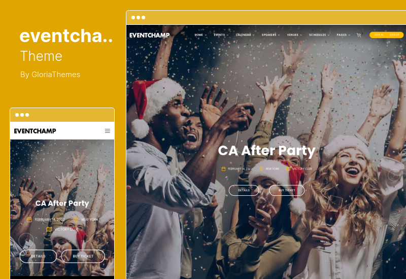 Eventchamp 主題 - 多活動和會議 WordPress 主題