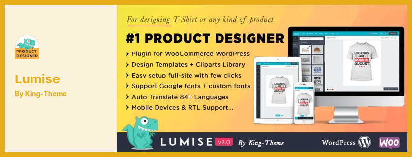 Lumise Plugin – Produktdesigner für WooCommerce WordPress