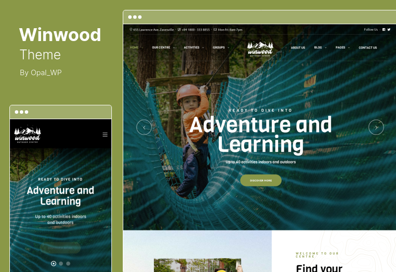 Tema Winwood - Tema WordPress para esportes e atividades ao ar livre