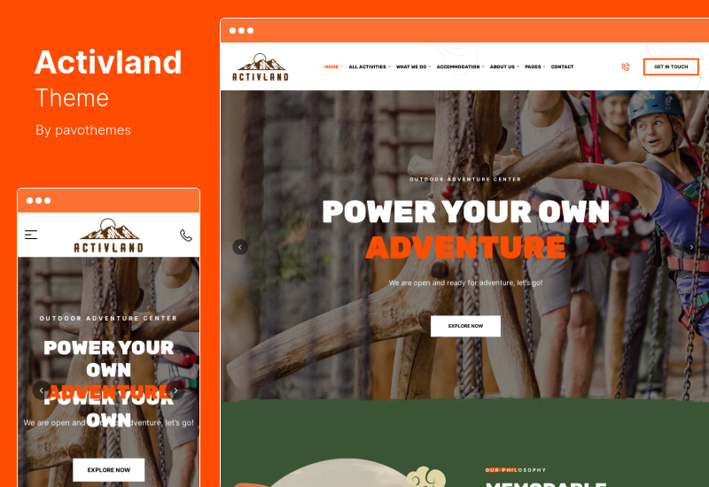 Tema Activland - Tema WordPress de atividades ao ar livre