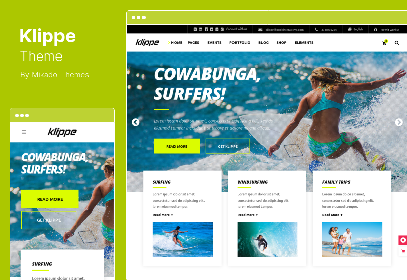 Tema Klippe - Tema WordPress de Passeios de Aventura e Esportes Radicais