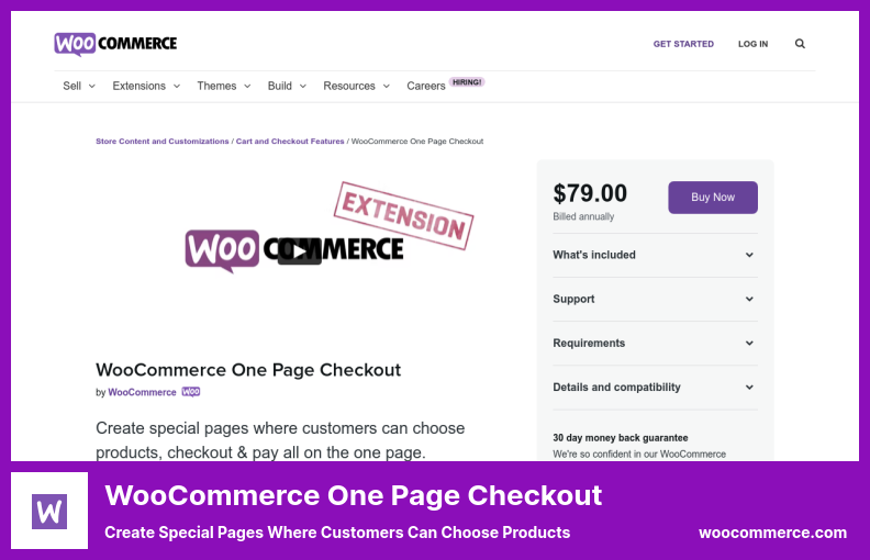 WooCommerce One Page Checkout Plugin - Créez des pages spéciales où les clients peuvent choisir des produits