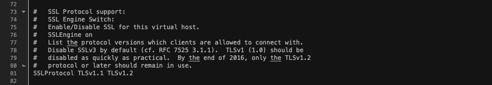 Brak ERR_SSL_OBSOLETE_VERSION Apache