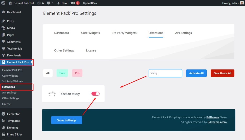 Crea un'intestazione appiccicosa in Elementor in soli 5 minuti!! 12 Make sticky header using Element Pack Pro